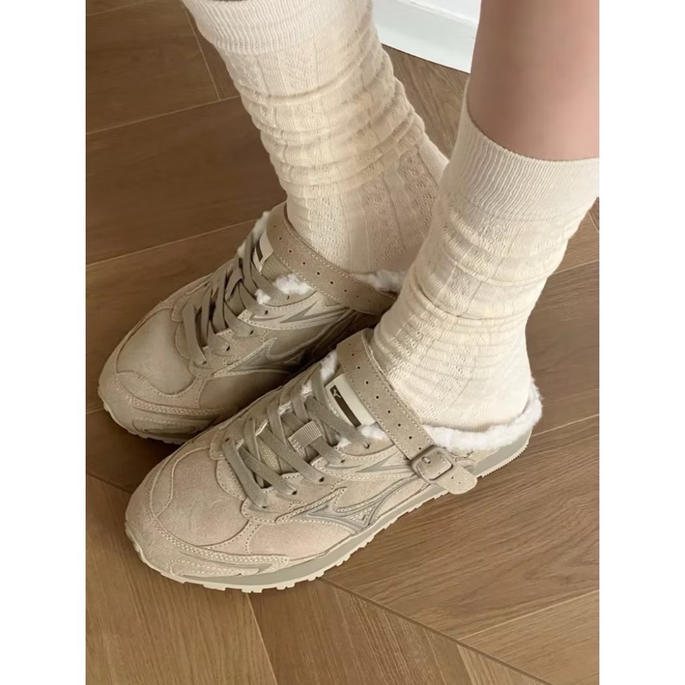 【BKS】MIZUNO LG 60S SLIPPER 毛絨 穆勒鞋 秋冬 勃肯風/國外代購-細節圖9