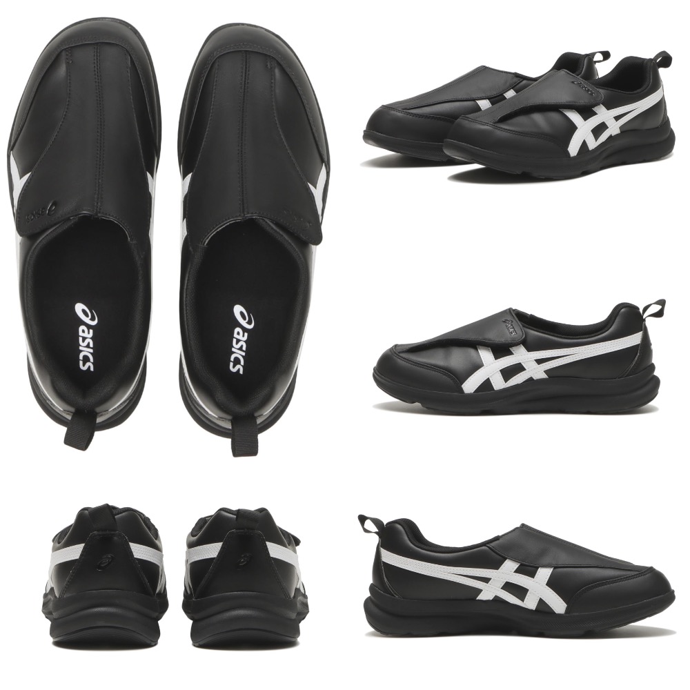 【BKS】ASICS LIFEWALER SE 皮革 健走鞋 黑白/日本代購-規格圖2