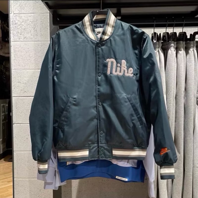 【BKS】NIKE 塗鴉跳色 刺繡復古 棒球外套/夾克/國外代購/FQ7970-規格圖9