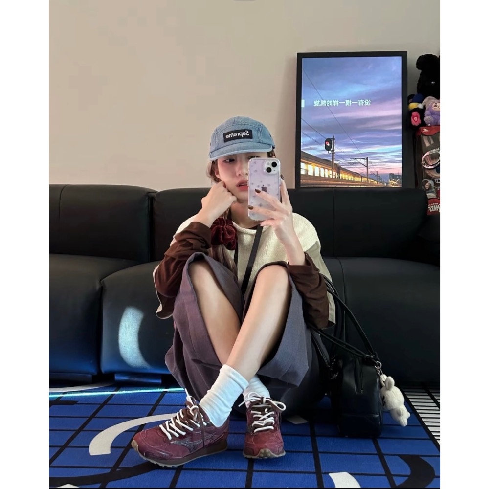 【BKS】MIZUNO LG 60S 2K 酒紅 千禧復古 休閒鞋/國外代購-細節圖3