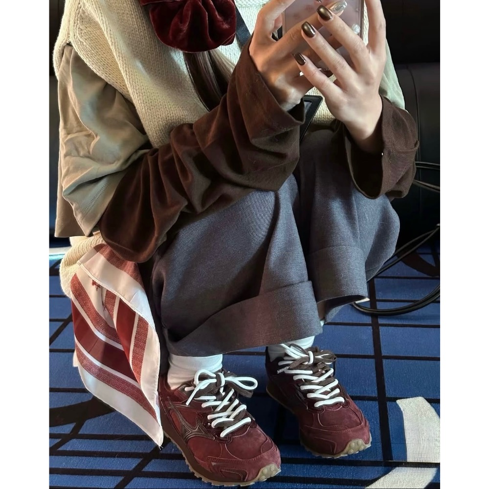 【BKS】MIZUNO LG 60S 2K 酒紅 千禧復古 休閒鞋/國外代購-細節圖5