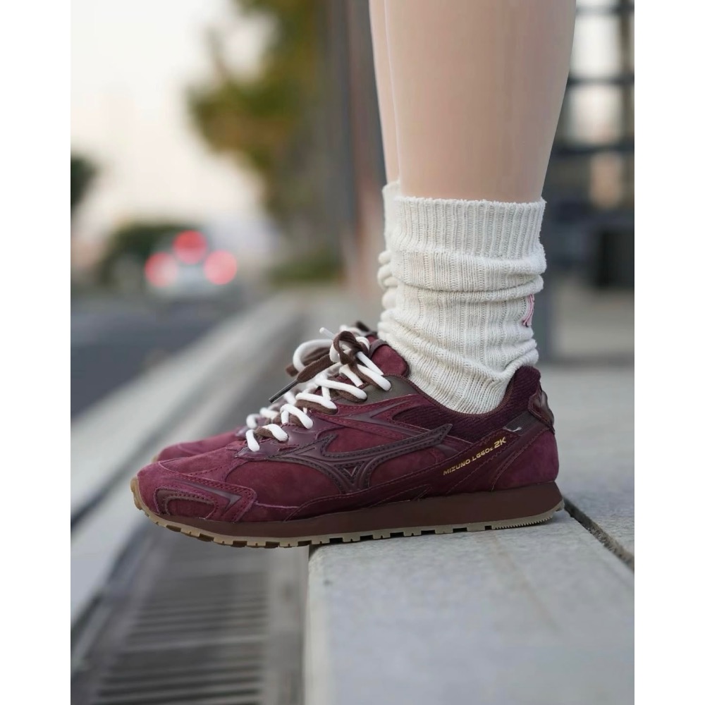 【BKS】MIZUNO LG 60S 2K 酒紅 千禧復古 休閒鞋/國外代購-細節圖10