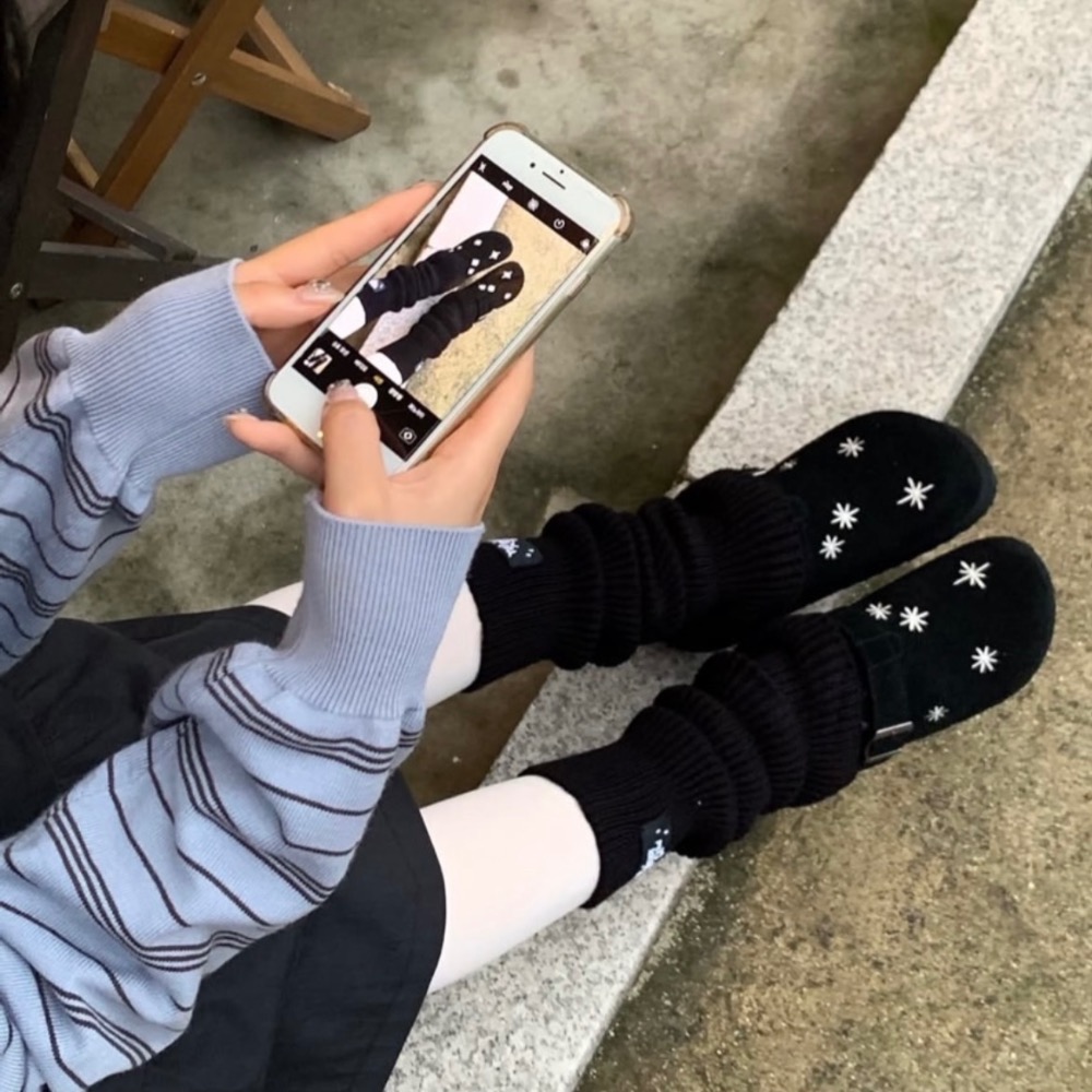 【BKS】韓國🇰🇷OTZ x LOFA SEOUL黑色 牛皮星星包頭拖鞋/厚底/韓國代購-細節圖6