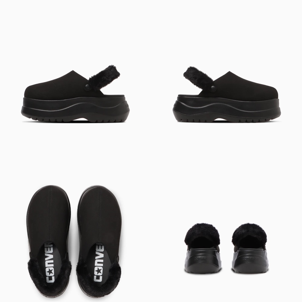 【BKS】日本🇯🇵CONVERSE CHEWY CLG 星星毛絨厚底拖鞋/日本代購-規格圖1