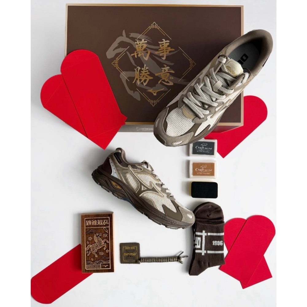 【BKS】MIZUNO RACER S CNY 年輪棕/120週年&馬年限定款/復古/棕色/運動休閒鞋/國外代購-細節圖10