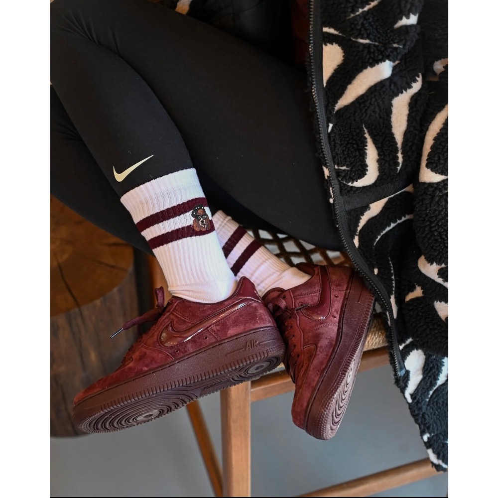 【BKS】NIKE AIR FORCE 1 絲絨麂皮鞋面/果凍勾勾/女款/國外代購/HV4406-細節圖7