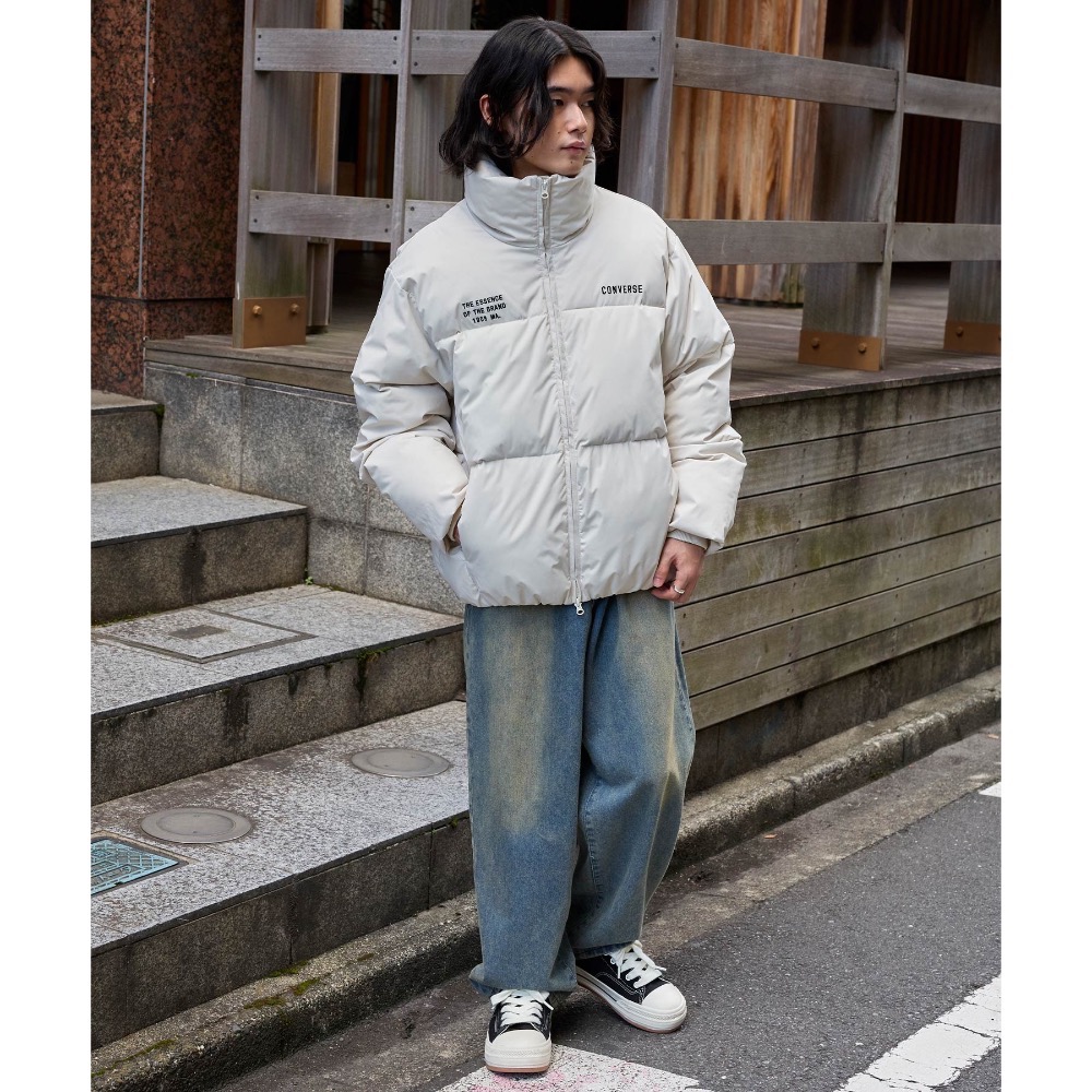 【BKS】日本限定🇯🇵 Converse刺繡立領羽絨外套/厚外套/防潑水/機能性/保暖/日本代購-細節圖7