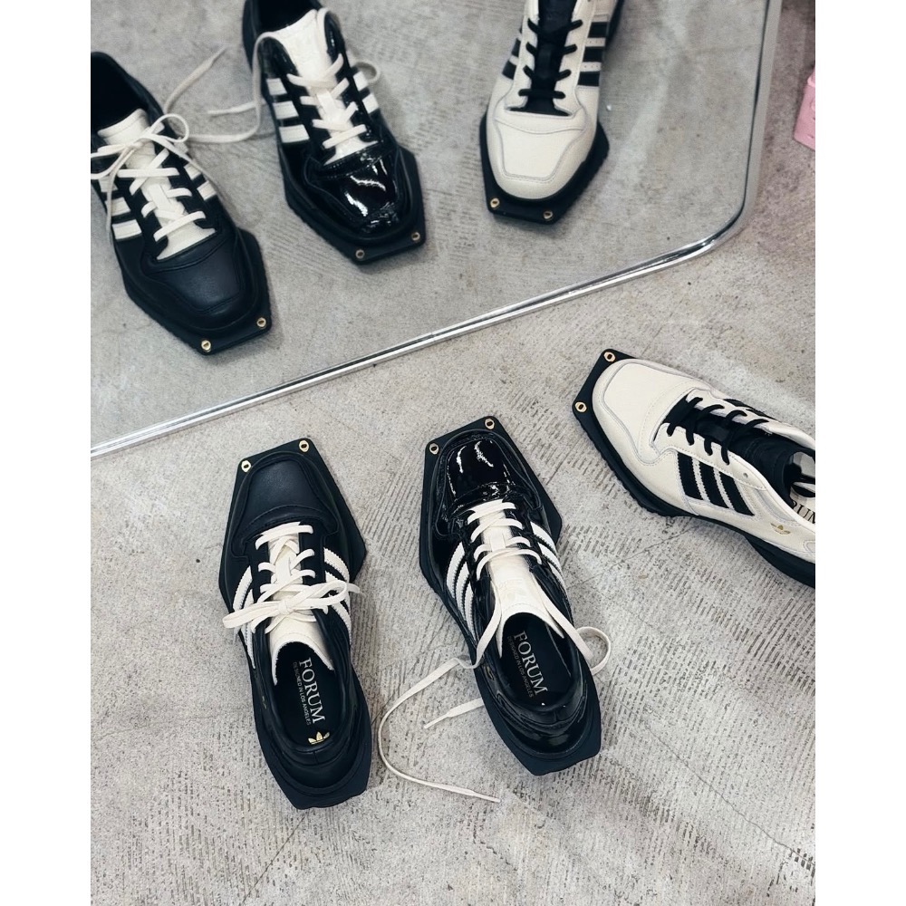 【BKS】ADIDAS FORUM SQ W 方頭時尚 運動休閒皮鞋/國外代購/JP9073/JR9744-細節圖10