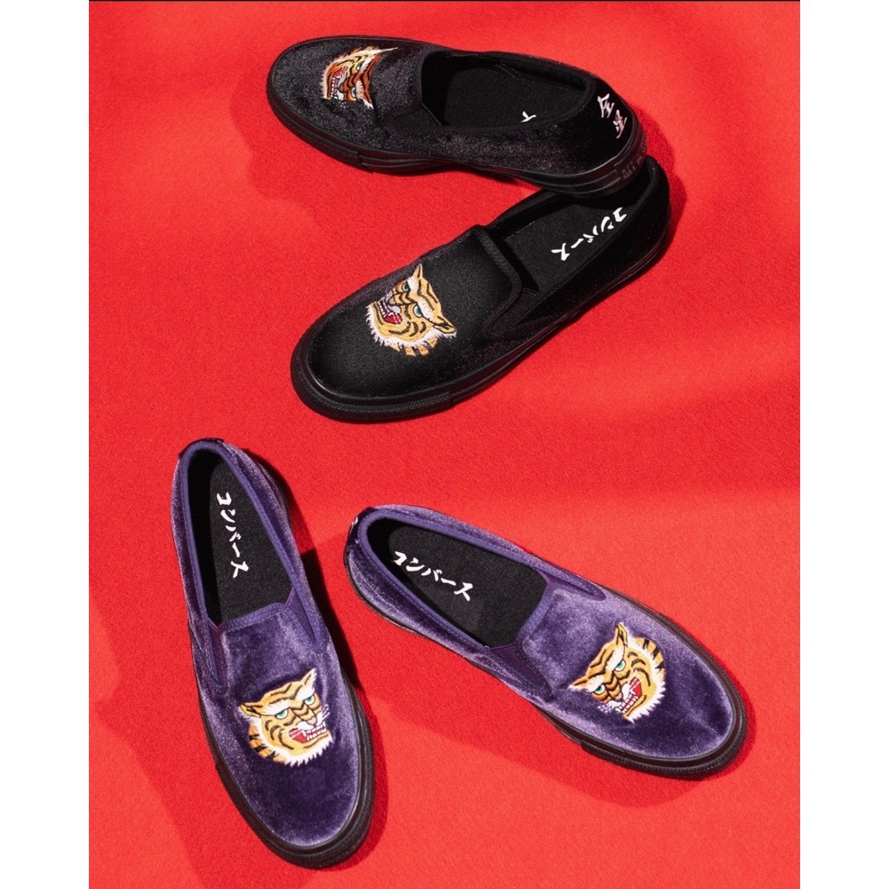 【BKS】CONVERSE ALL STAR KUNGFU SLIP-ON 老虎刺繡/天鵝絨/懶人鞋/功夫/日本代購-細節圖6