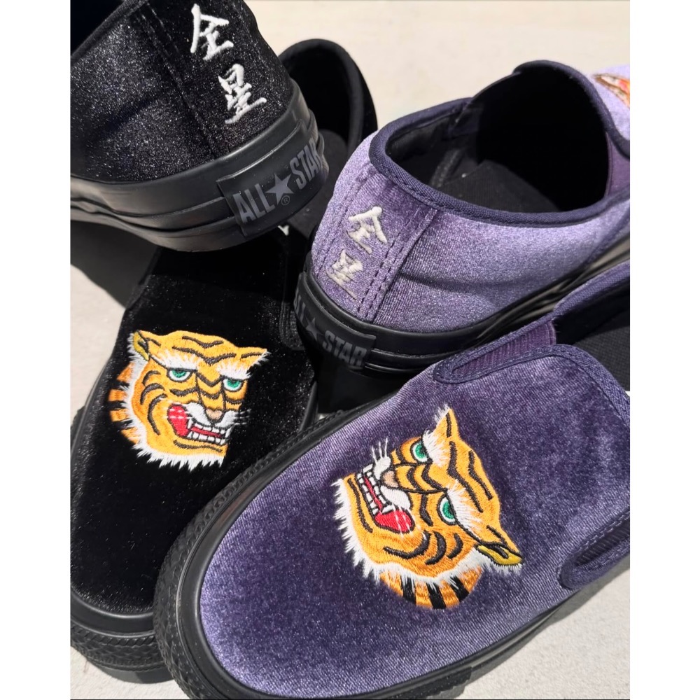【BKS】CONVERSE ALL STAR KUNGFU SLIP-ON 老虎刺繡/天鵝絨/懶人鞋/功夫/日本代購-細節圖10
