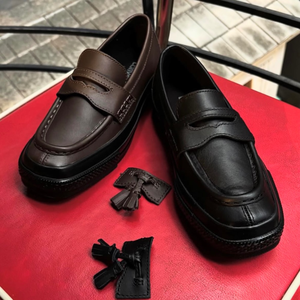 【BKS】CONVERSE SQUARETOE LOAFER 方頭 流蘇樂福鞋 皮革/日本限定/日本代購-細節圖8