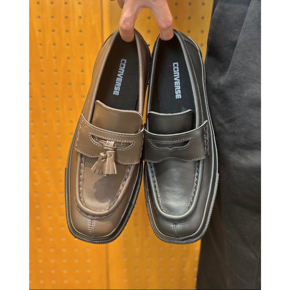 【BKS】CONVERSE SQUARETOE LOAFER 方頭 流蘇樂福鞋 皮革/日本限定/日本代購-細節圖9