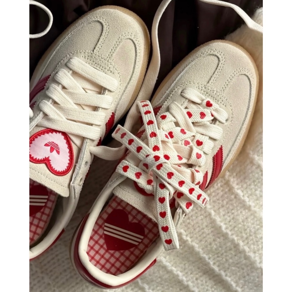 【BKS】ADIDAS SPEZIAL 米白 紅色愛人 情人節款 麂皮 德訓鞋/國外代購/KH9044-細節圖2