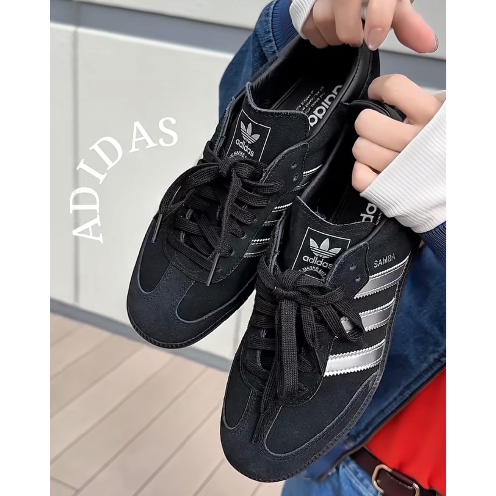 【BKS】ADIDAS SAMBA OG 日本限定 黑銀/麂皮/德訓鞋/日本代購/KH6735-細節圖2