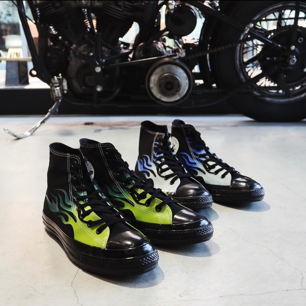 【BKS】日本🇯🇵CONVERSE ALL STAR AGED IGNT 火焰紋/帆布鞋/日本限定/日本代購-細節圖3