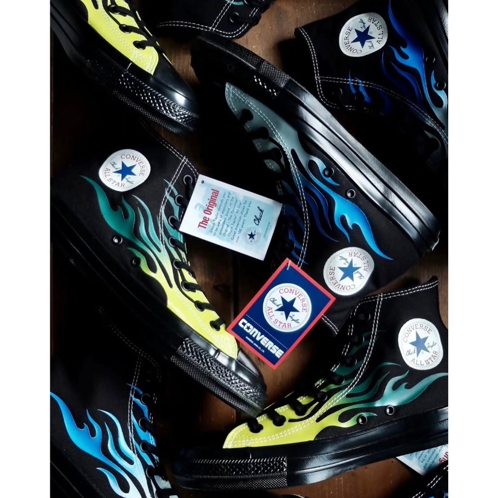 【BKS】日本🇯🇵CONVERSE ALL STAR AGED IGNT 火焰紋/帆布鞋/日本限定/日本代購-細節圖7