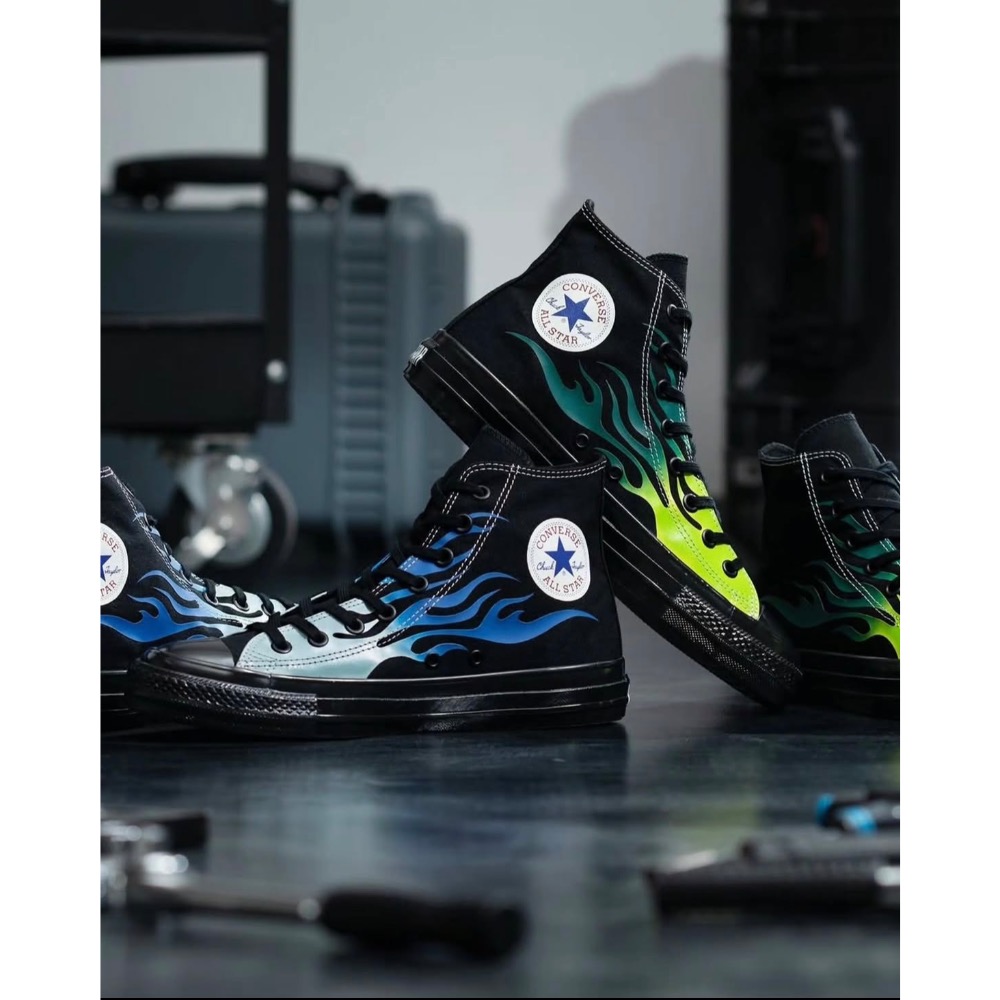 【BKS】日本🇯🇵CONVERSE ALL STAR AGED IGNT 火焰紋/帆布鞋/日本限定/日本代購-細節圖9