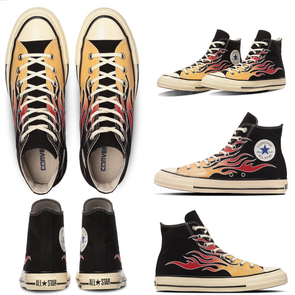 【BKS】日本🇯🇵CONVERSE ALL STAR AGED IGNT 火焰紋/帆布鞋/日本限定/日本代購-規格圖10