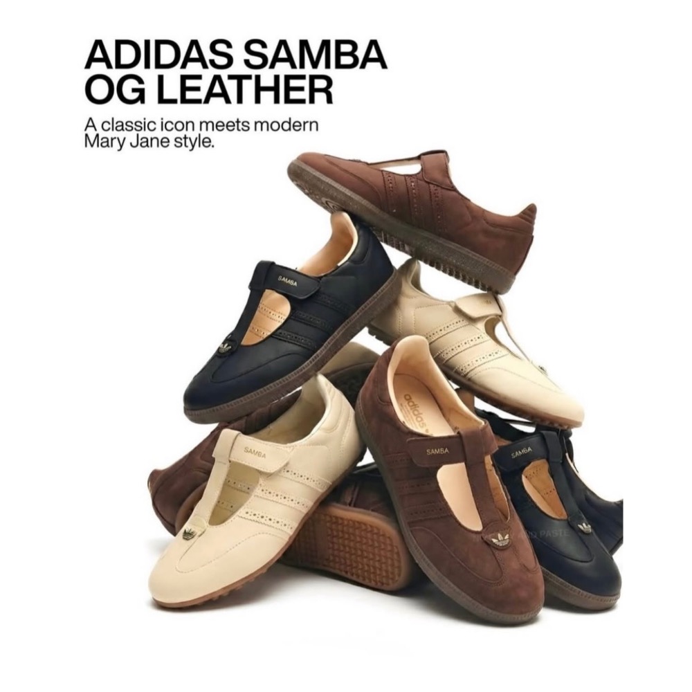 【BKS】ADIDAS SAMBA JANE 復古T字 瑪莉珍鞋/皮革/國外代購-細節圖2