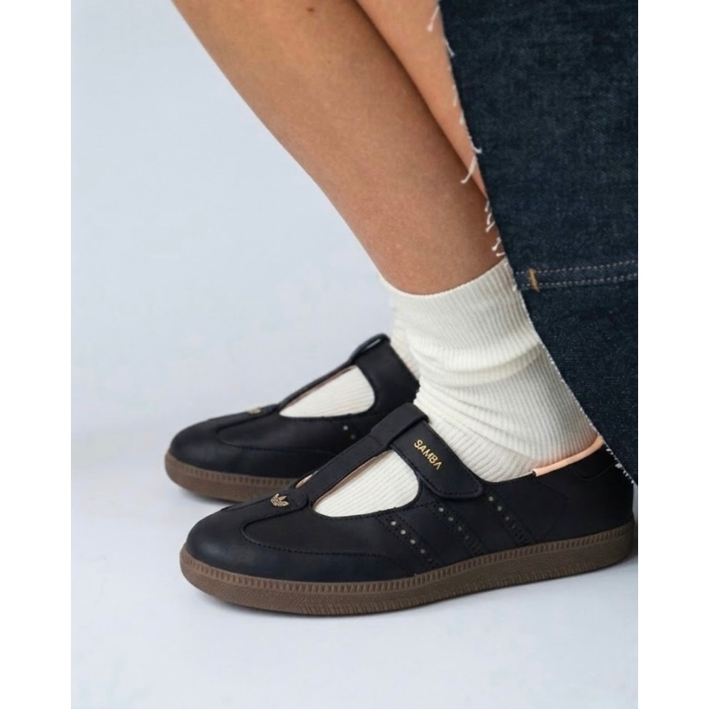 【BKS】ADIDAS SAMBA JANE 復古T字 瑪莉珍鞋/皮革/國外代購-細節圖8