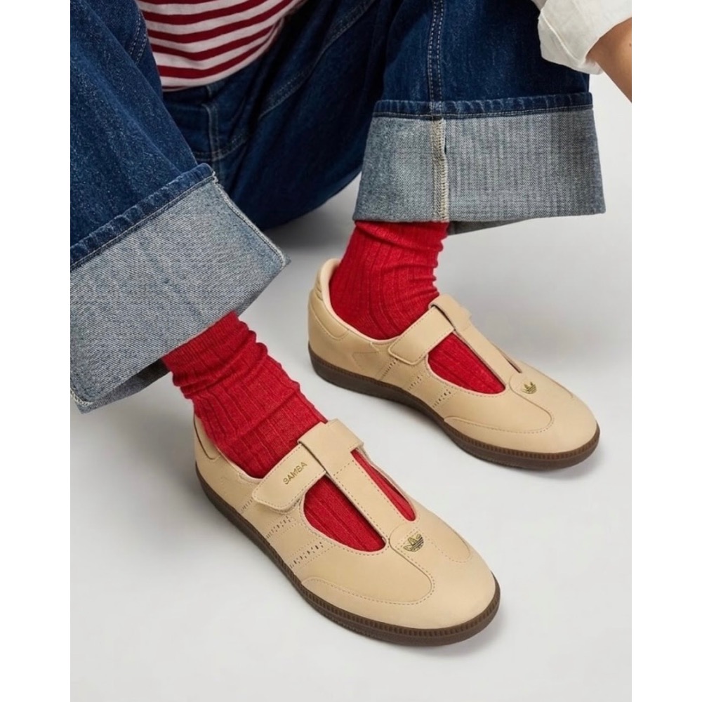 【BKS】ADIDAS SAMBA JANE 復古T字 瑪莉珍鞋/皮革/國外代購-細節圖9