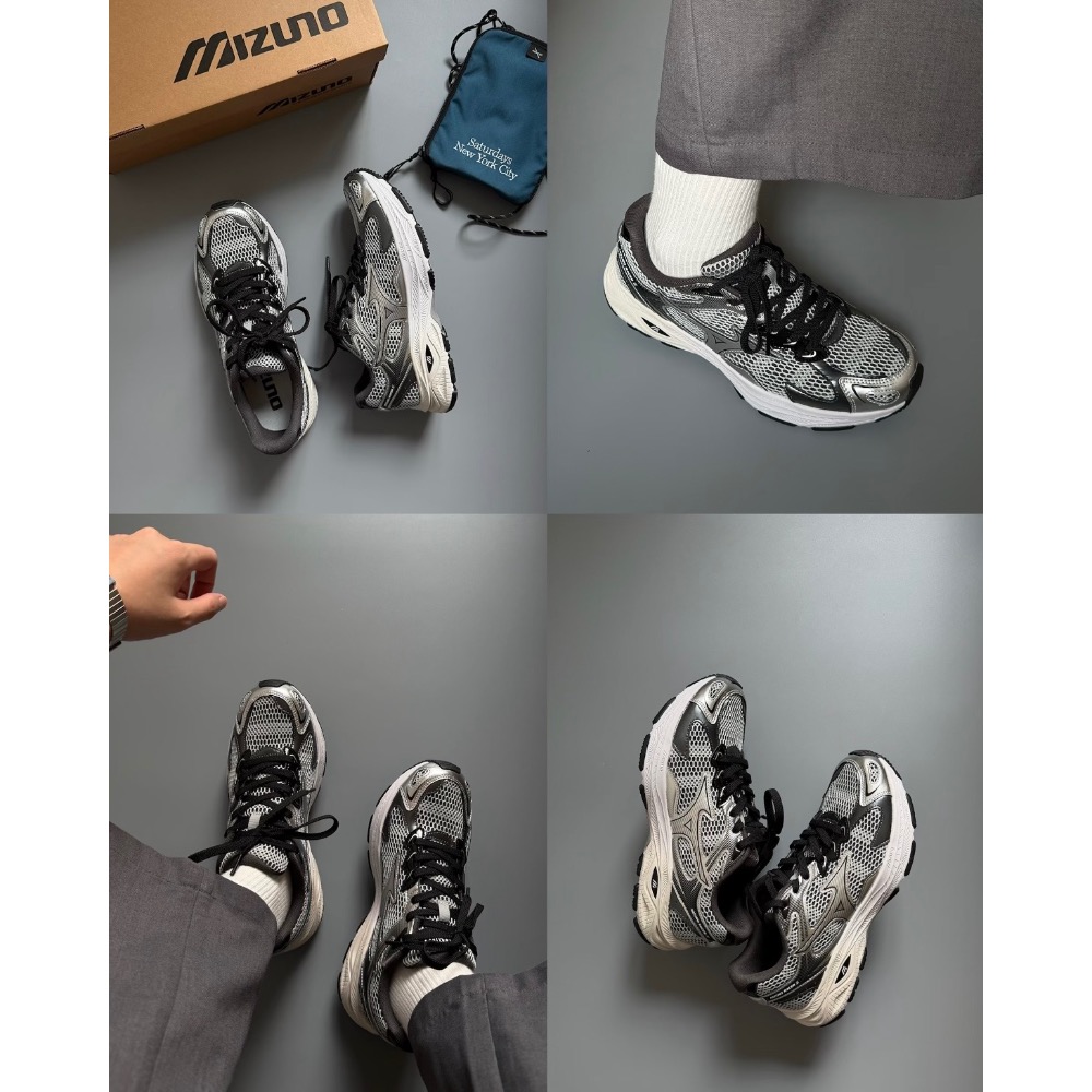 【BKS】MIZUNO RACER S 銀色系列/銀灰/復古跑鞋/運動鞋/休閒鞋/國外代購-細節圖9