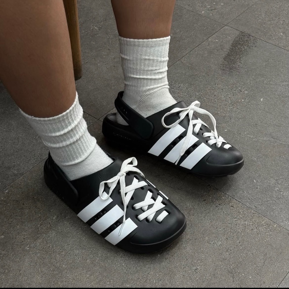 【BKS】ADIDAS ADILETTE CLOG LACE 洞洞鞋帶 後跟拖鞋/國外代購/JR402-細節圖7