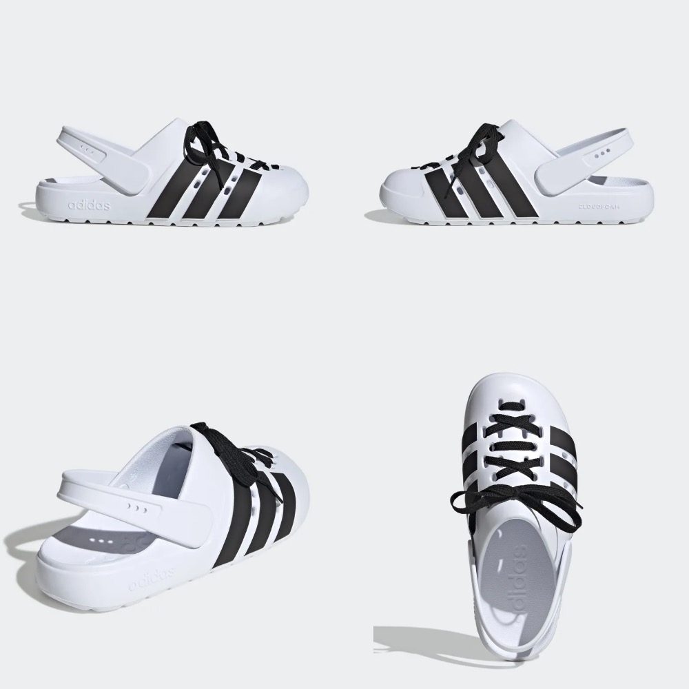 【BKS】ADIDAS ADILETTE CLOG LACE 洞洞鞋帶 後跟拖鞋/國外代購/JR402-規格圖9