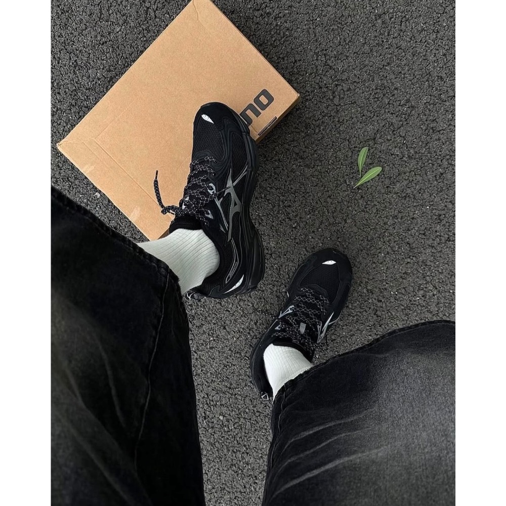 【BKS】MIZUNO SPEED 10S 黑魂 黑武士 銀黑 復古科技運動鞋/休閒鞋/跑鞋/國外代購-細節圖5