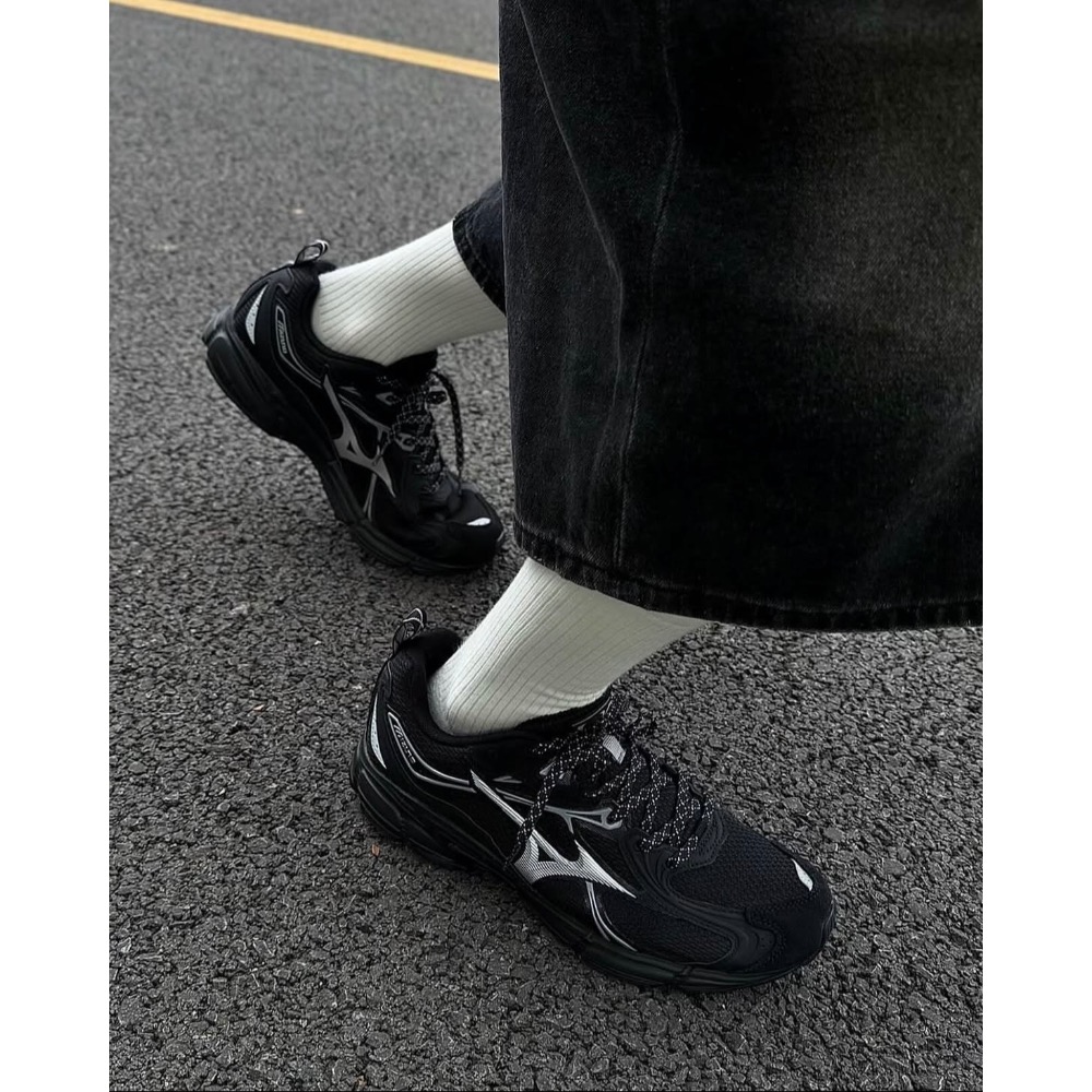 【BKS】MIZUNO SPEED 10S 黑魂 黑武士 銀黑 復古科技運動鞋/休閒鞋/跑鞋/國外代購-細節圖6