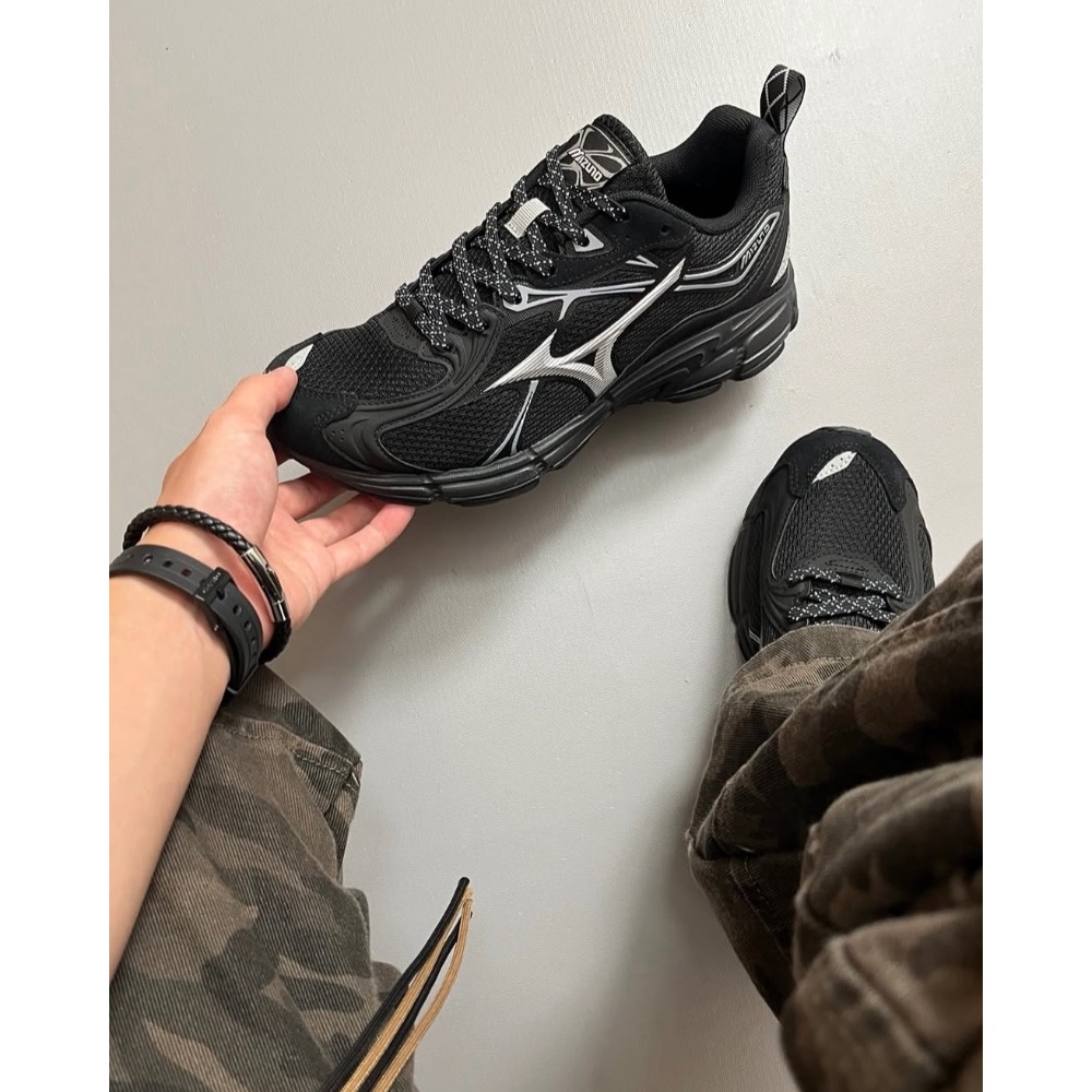 【BKS】MIZUNO SPEED 10S 黑魂 黑武士 銀黑 復古科技運動鞋/休閒鞋/跑鞋/國外代購-細節圖9
