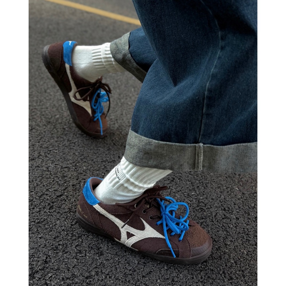 【BKS】MIZUNO CT CLUB 可可棕/復古 棕色 薄底鞋/撞色/翻毛麂皮/國外代購-細節圖5