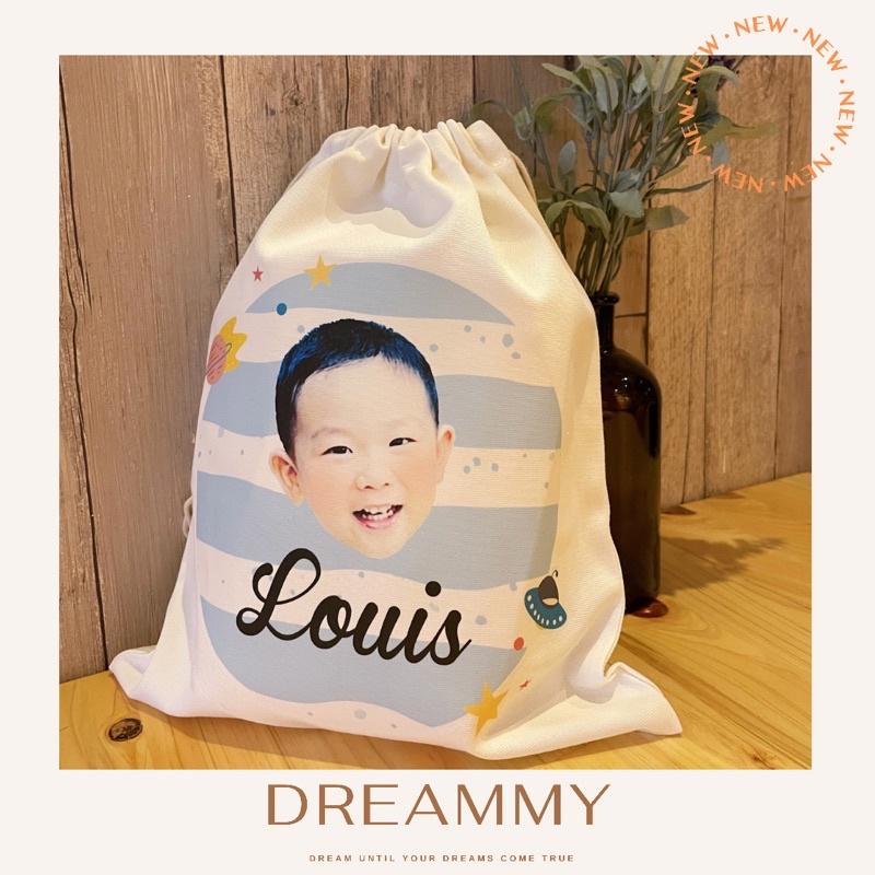 Dreammy朵莉米🧸［英文姓名］客製照片包包｜寶寶帆布袋｜幼稚園 束口袋 束口包兒童衣物袋 訂製-細節圖2