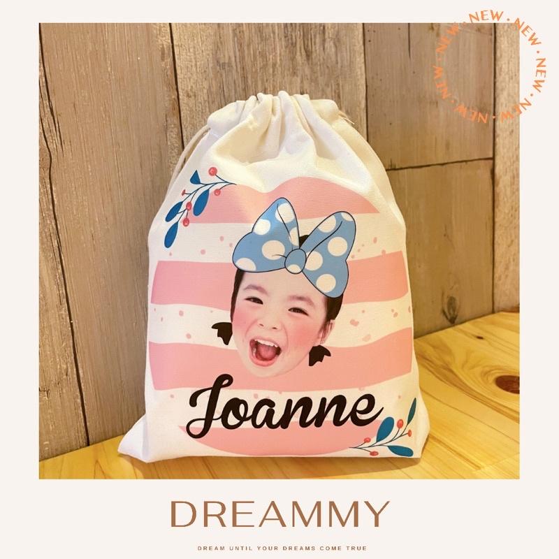 Dreammy朵莉米🧸［英文姓名］客製照片包包｜寶寶帆布袋｜幼稚園 束口袋 束口包兒童衣物袋 訂製-細節圖3