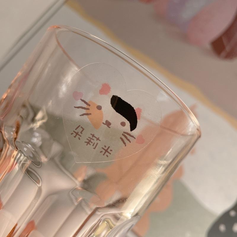 Dreammy朵莉米🧸［中文/英文］100%防水愛心透明貼紙💗客製化姓名貼紙 照片姓名貼｜手繪貼紙｜ 幼稚園姓名貼-細節圖6