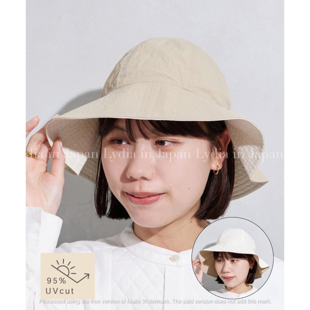 日本代購🇯🇵3coins 遮陽帽 抗UV帽 可調整頭圍 雙面帽 綁帶帽 帽子 抗曬帽 夏日防曬 戶外帽-細節圖4