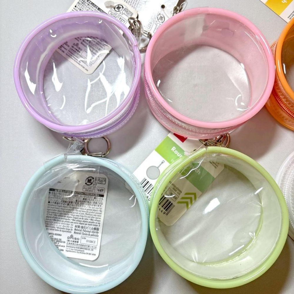 現貨在台24hr出貨🇯🇵圓形透明 PVC 收納袋附扣環 推活 追星 應援 鑰匙圈 小物收納 娃包 痛包-細節圖4