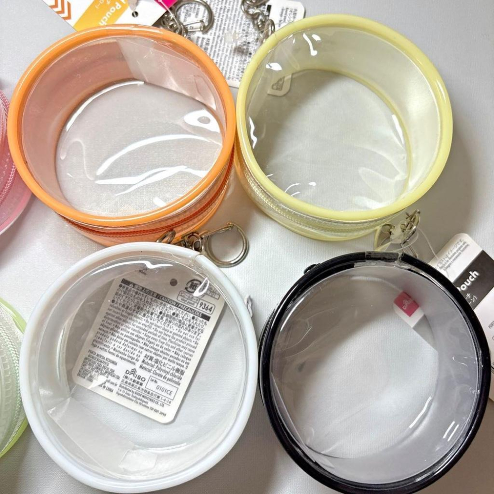 現貨在台24hr出貨🇯🇵圓形透明 PVC 收納袋附扣環 推活 追星 應援 鑰匙圈 小物收納 娃包 痛包-細節圖5
