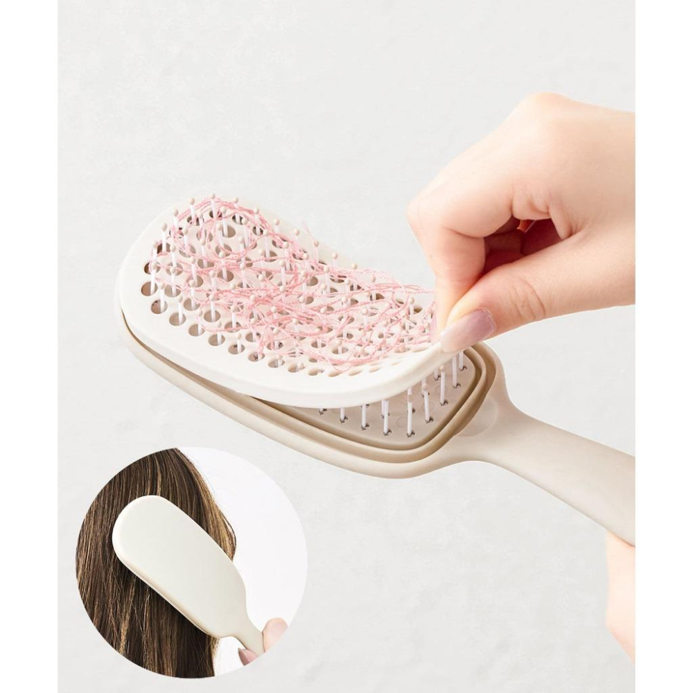 現貨在台24hr出貨🇯🇵3COINS便利清潔髮梳 日本熱銷品 易清潔 可拆洗 and us 梳子 日本 髮梳-細節圖8