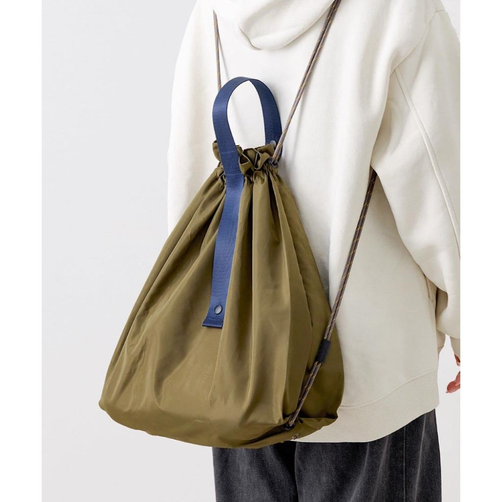 日本連線🇯🇵3coins 兩用折疊束口袋 多用途購物袋 2way 背包 旅行袋 環保袋 多用途背包 兩用購物袋-細節圖7