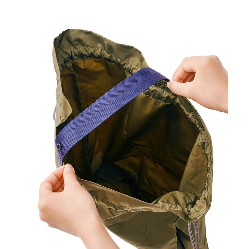 日本連線🇯🇵3coins 兩用折疊束口袋 多用途購物袋 2way 背包 旅行袋 環保袋 多用途背包 兩用購物袋-細節圖9