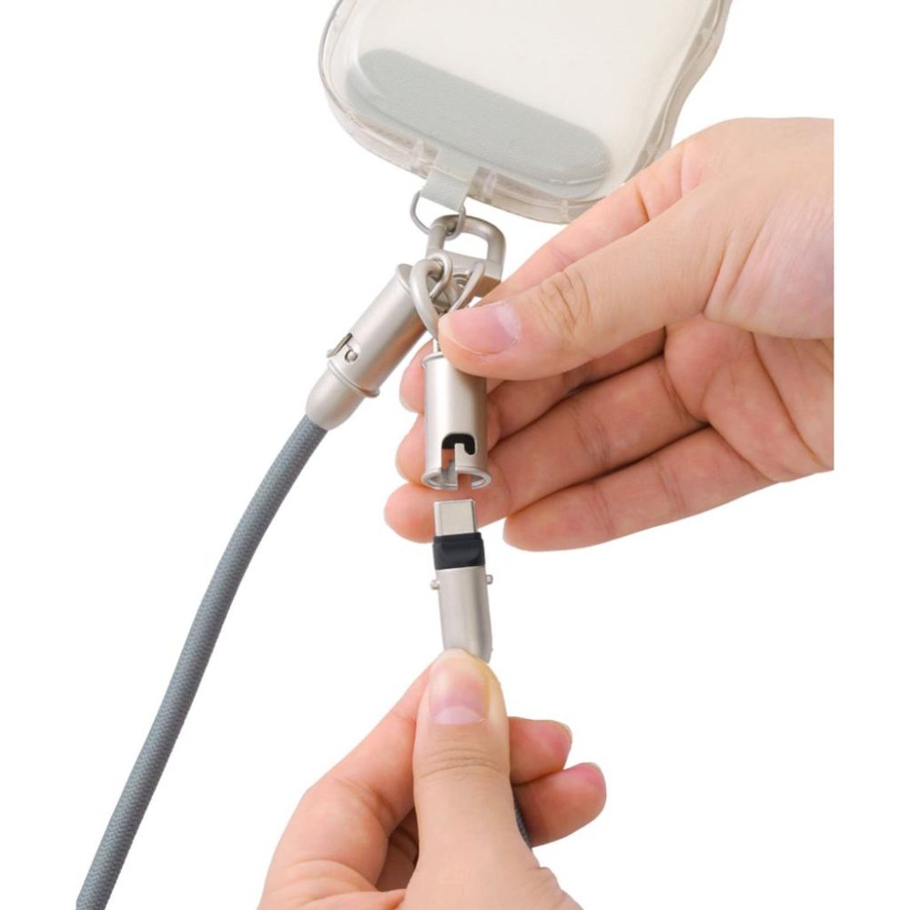 現貨在台24hr出貨🇯🇵3coins 充電手機掛繩 充電掛繩 手機掛繩 充電線 手機肩背帶 兩用肩背帶 充電線肩背帶-細節圖7