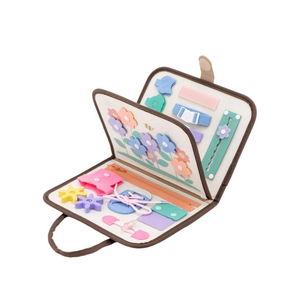 現貨在台24hr出貨🇯🇵3coins 寶寶知育遊戲書 知育玩具 感官遊戲 小肌肉訓練 寶寶布書 手部練習 魔鬼氈布書-細節圖7