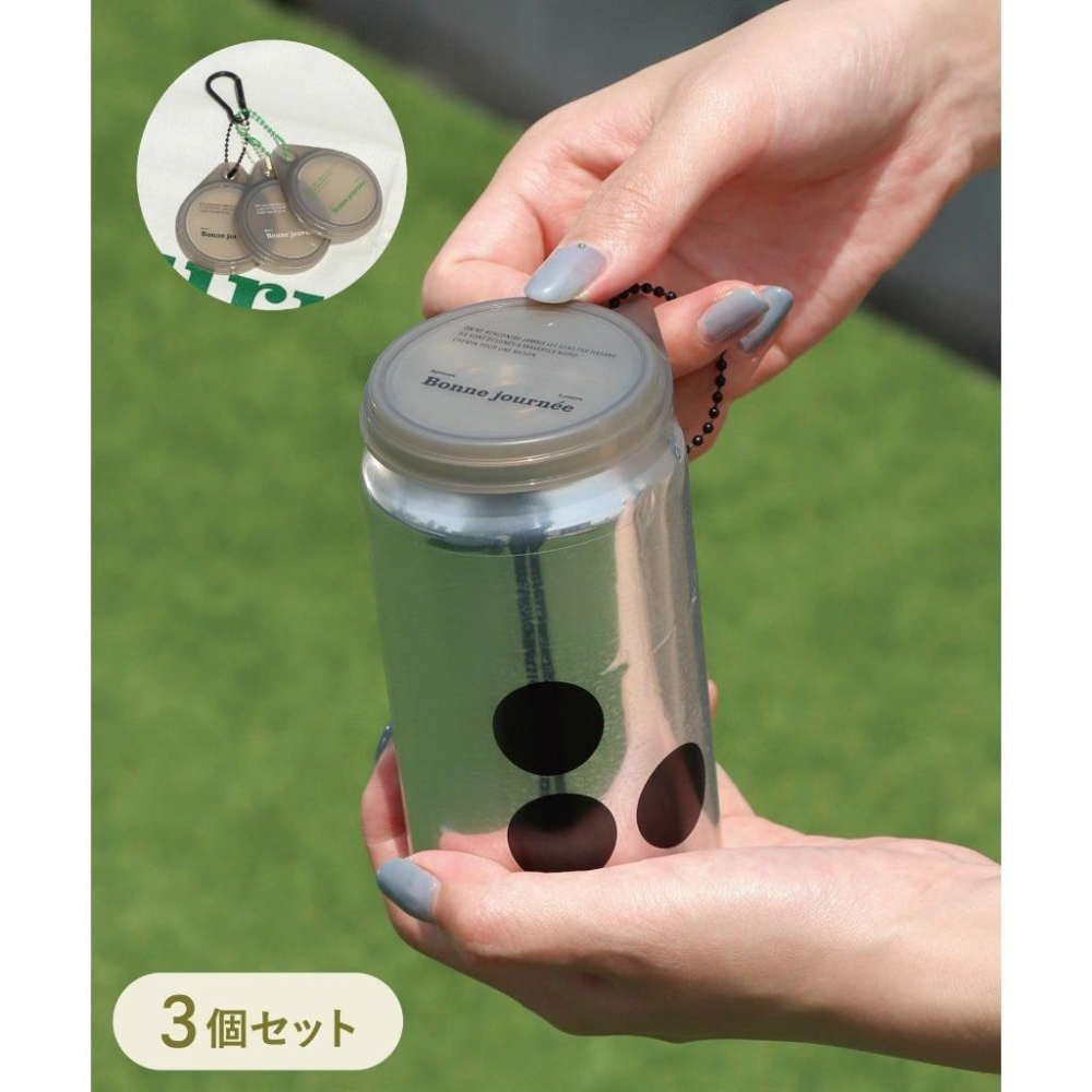 現貨在台24hr出貨🇯🇵3coins 飲料防塵蓋 附登山扣 防塵蓋 飲料蓋 啤酒罐防塵 野餐 露營 防蟲蟲 戶外必備-細節圖3