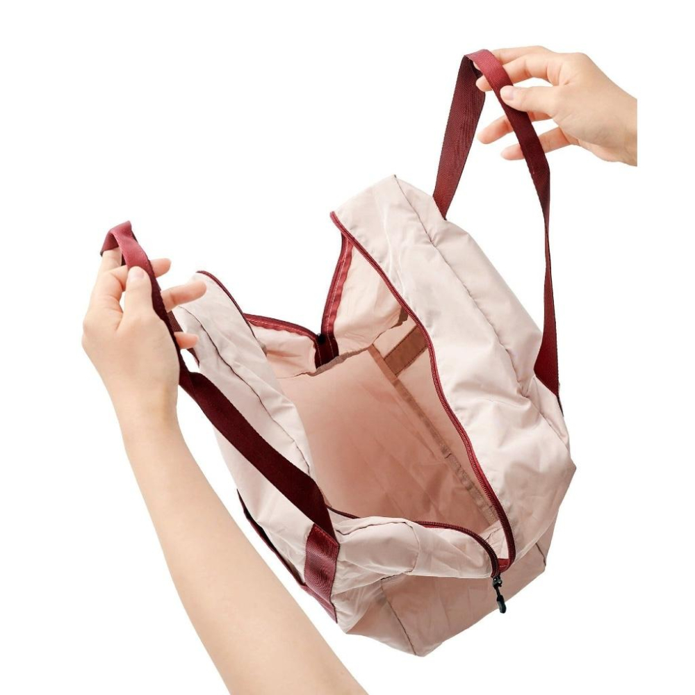 日本連線🇯🇵3coins 折疊旅行袋 波士頓折疊手提包 秋季新款 可收納 登機袋 行李袋 旅行袋 摺疊旅行袋 旅行包-細節圖8