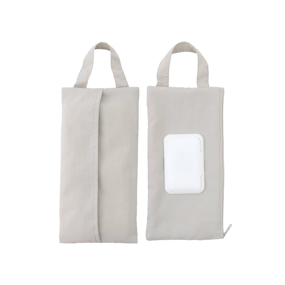 現貨在台24hr出貨🇯🇵3coins 攜帶式濕紙巾袋 面紙袋 兩用 紙巾包 推車掛袋 翻蓋式紙巾盒 車用衛生紙袋-細節圖2