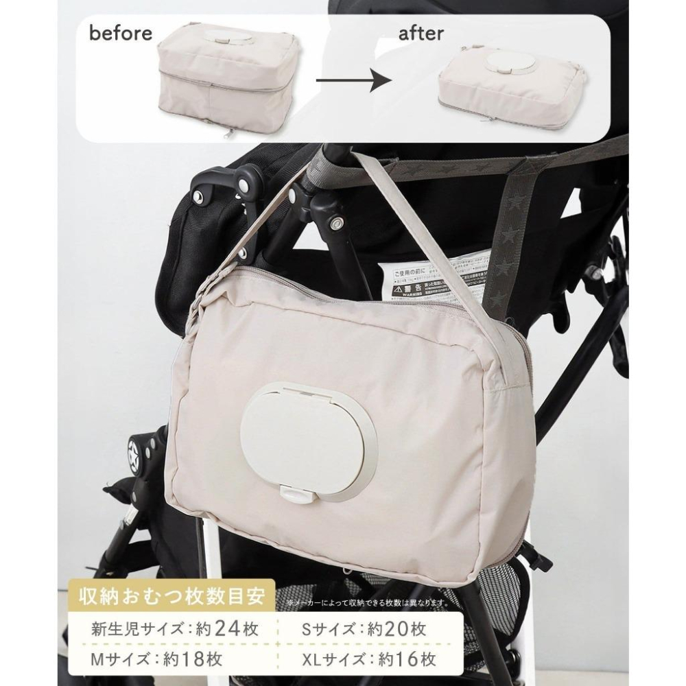 現貨在台24hr出貨🇯🇵3coins 攜帶式濕紙巾袋 面紙袋 兩用 紙巾包 推車掛袋 翻蓋式紙巾盒 車用衛生紙袋-細節圖9