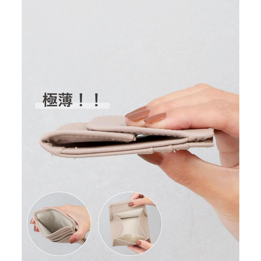 現貨在台24hr出貨🇯🇵3coins 超薄錢包 卡夾 折疊錢包 短夾 多功能錢包 旅行錢包 分層錢包 零錢包-細節圖2