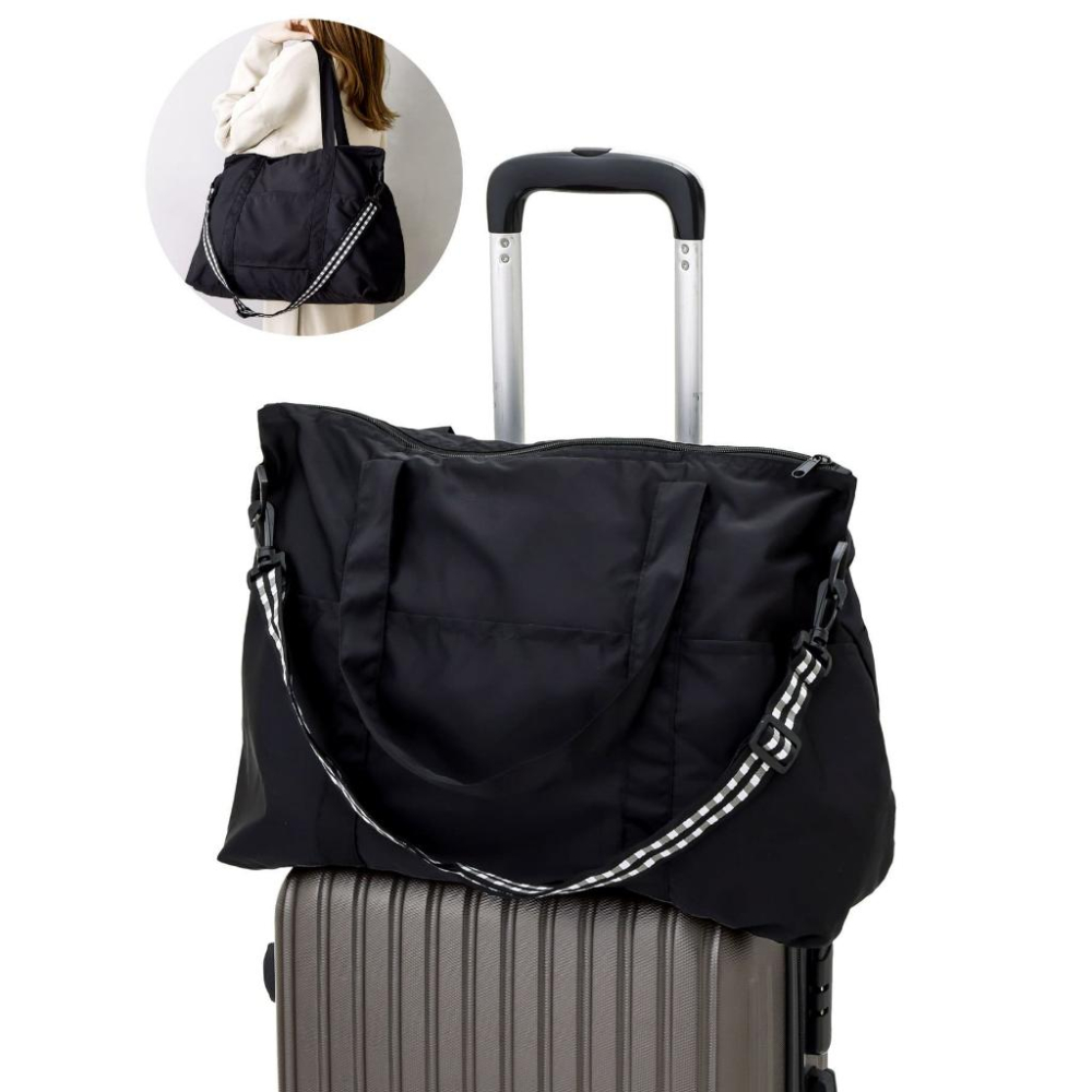 現貨在台24hr出貨🇯🇵3coins 輕量折疊旅行袋 登機袋 行李袋 旅行袋 摺疊旅行袋 旅行包 旅行收納-細節圖2