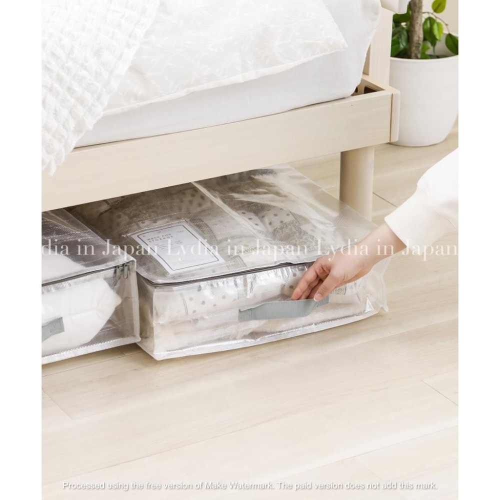 現貨在台24hr出貨🇯🇵3coins 透明收納袋 衣物收納袋 收納包 櫥櫃 衣櫃 拉鍊收納袋 床下收納 抽屜-細節圖5